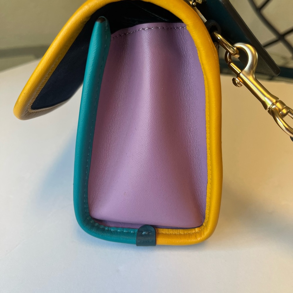 Coach Signature Colorblock Small Top Handle Bag in Multicolor. - Picture 6 of 14